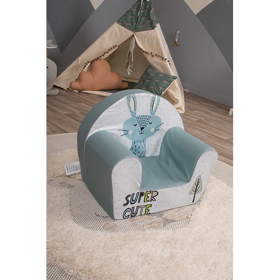 Scaun pentru copii Zajíc - gri-albastru-alb