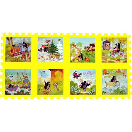 copii spumă puzzle mol - galben