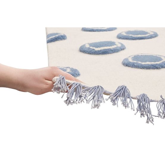 copilăresc covor inel - albastru cremos