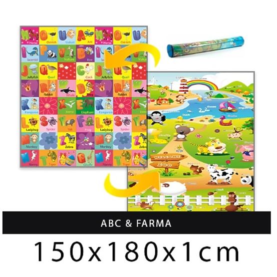 copilăresc înspumat covor - ABC + fermă 180x150x1 cm
