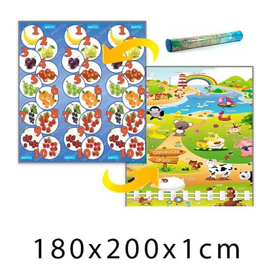 copilăresc înspumat covor gustos cifrele + fermă 180x200x1 cm