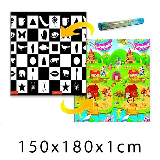 copilăresc înspumat covor - tablă de șah + casă leu 150x180x1cm