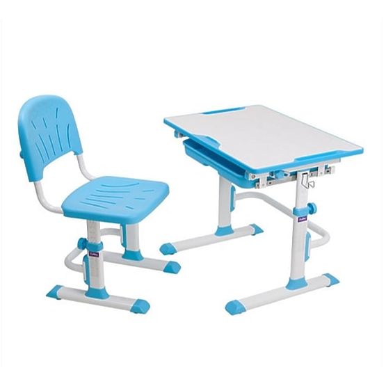copilăresc scris masă + scaun Cubby de lup - albastru