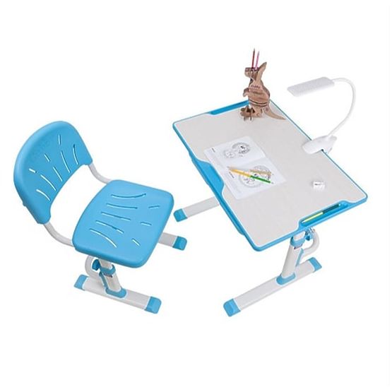 copilăresc scris masă + scaun Cubby de lup - albastru
