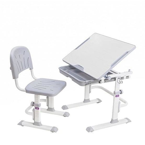 copilăresc scris masă + scaun Cubby de lup - gri