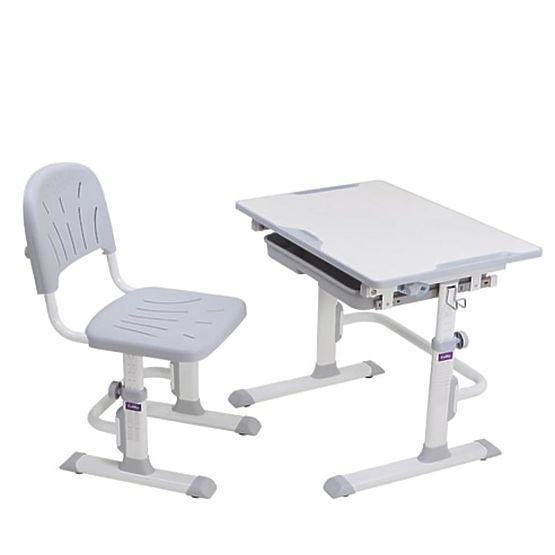 copilăresc scris masă + scaun Cubby de lup - gri