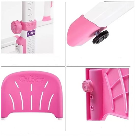 copilăresc scris masă + scaun Cubby de lup - roz