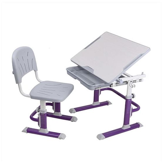 copilăresc scris masă + scaun Cubby de lup - violet