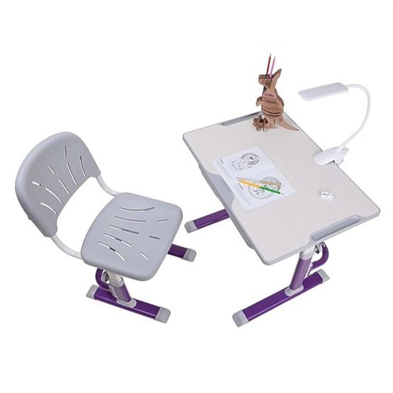 copilăresc scris masă + scaun Cubby de lup - violet