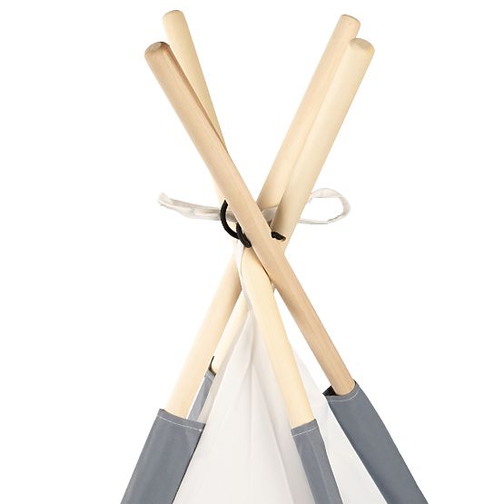 Cort pentru copii Teepee - gri-alb