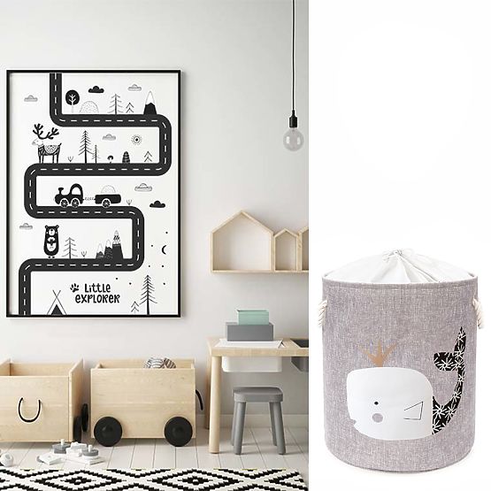 Coș pentru jucării XL - balenă