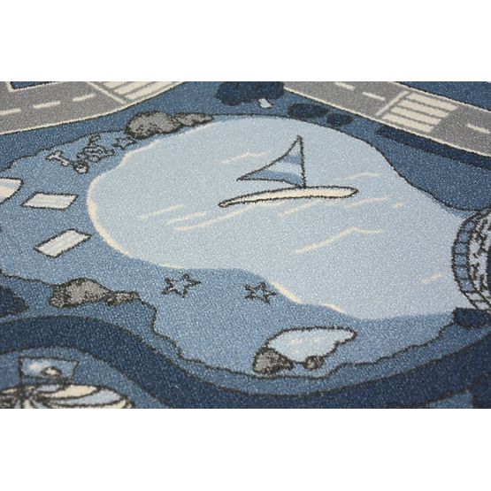 Covar anti-derapant pentru copii – model stadă albastră