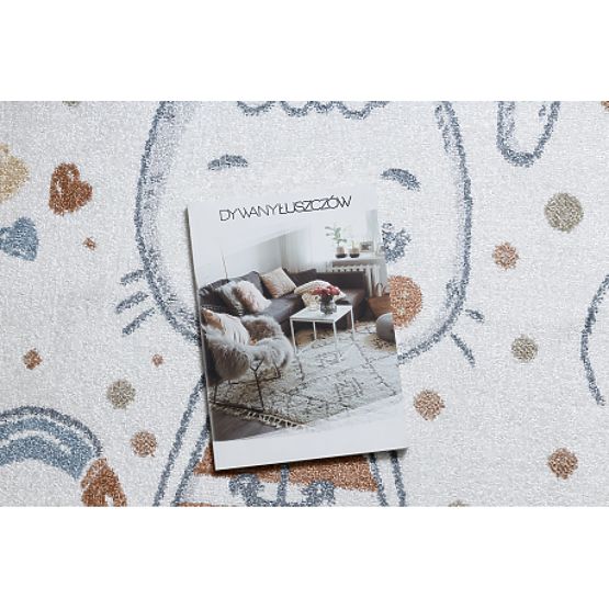 Covor BONO 8441 cerc Iepuraș marinar smântână / albastru