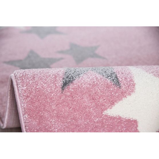 Covor copii BORDERSTAR – roz/gri
