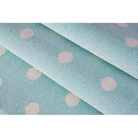 Covor copii cu cerculețe – verde mentă