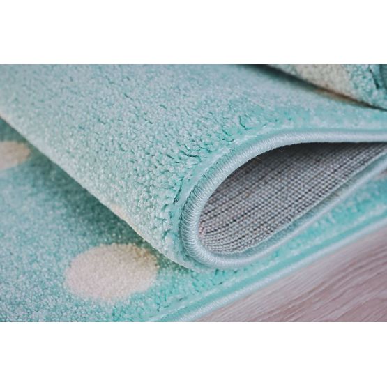 Covor copii cu cerculețe – verde mentă