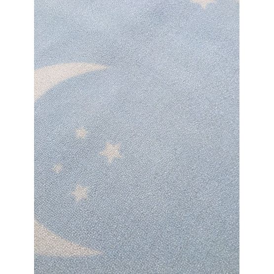 Covor copii cu mesaj inscripționat – albastru-dechis/alb