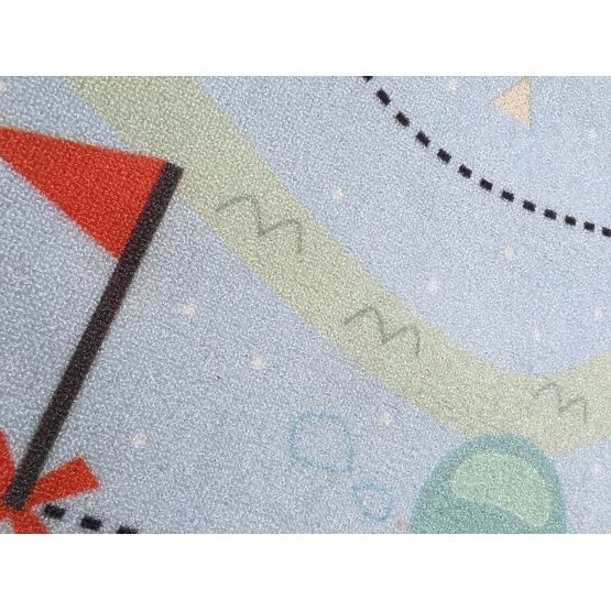 Covor copii Hartă Comori – albastru