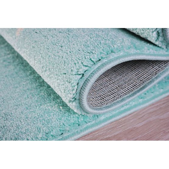 Covor copii HAVEN verde mentă/alb