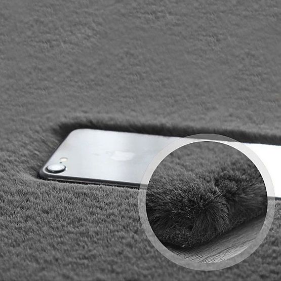 Covor de mătase iepure - gri închis