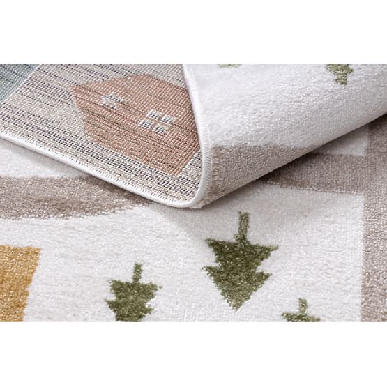 Covor FUN Polar pentru copii, stradă, pădure, crem