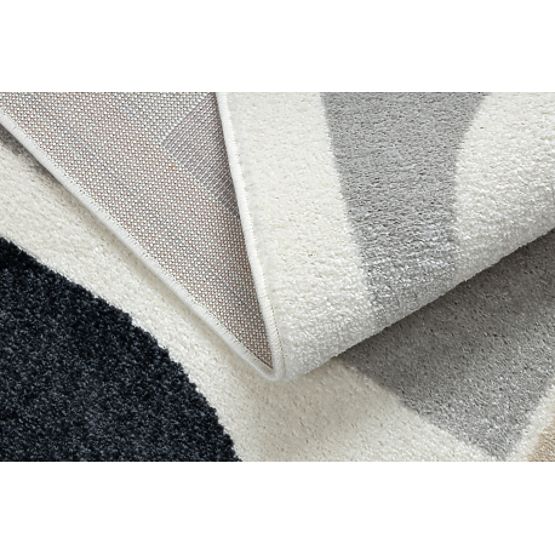 Covor FUSION 0213 alb / roz închis - Geometric, modern, abstract