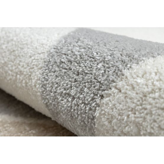 Covor FUSION 0213 alb / roz închis - Geometric, modern, abstract