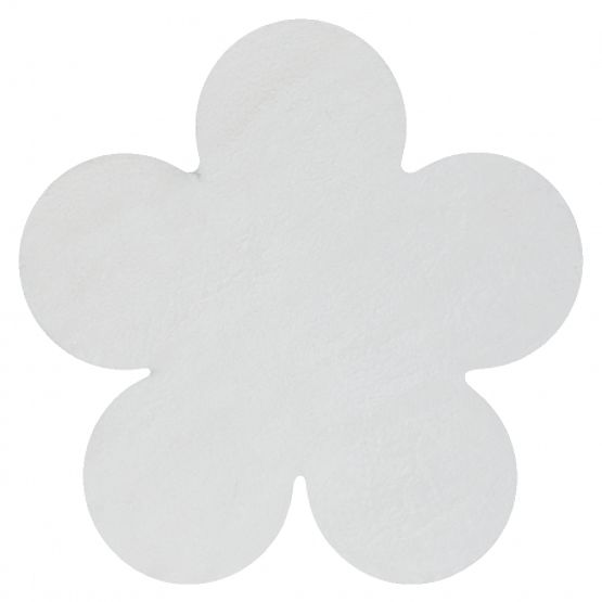 Covor lavabil SHAPE 3106 Floare Shaggy - fildeș plușat, antiderapant