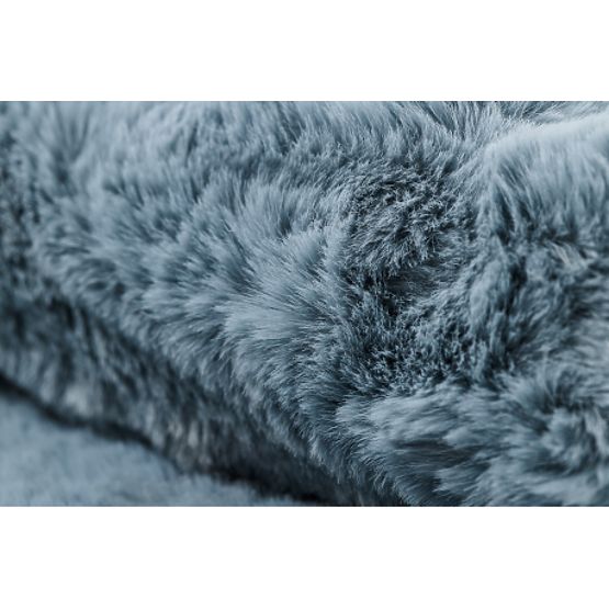 Covor lavabil SHAPE 3148 Stea Shaggy - albastru pluşat, antiderapant