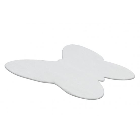 Covor lavabil SHAPE 3150 Fluture Shaggy - fildeș pufos, antiderapant