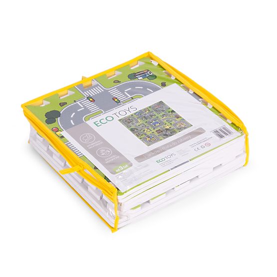 Covor mare din spumă EVA pentru copii Oraș 90,5x90,5 cm 21 bucăți ECOTOYS