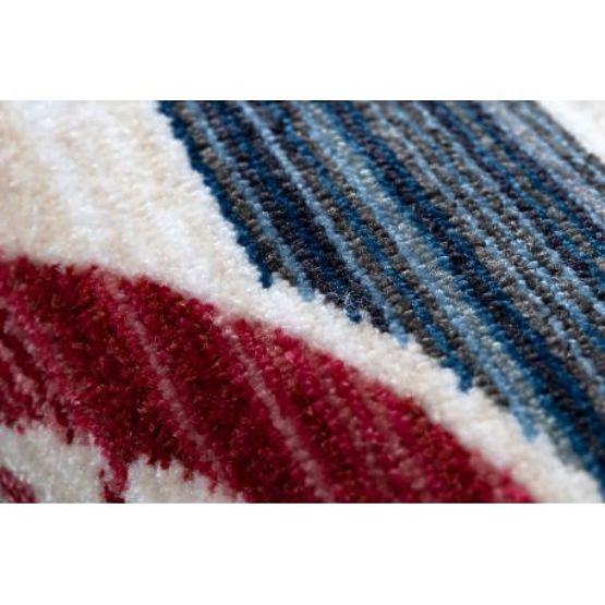 Covor modern pentru copii TOYS 75324 KOTVA, formă neregulată, crem, turcoaz, albastru închis