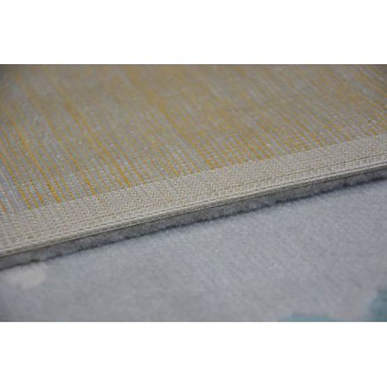 Covor PASTEL 18409/652 - Nor inimă PASĂRE Gri CREM turcoaz