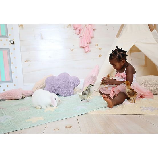 Covor pentru copii cu stele Tricolor Stars - Soft Mint