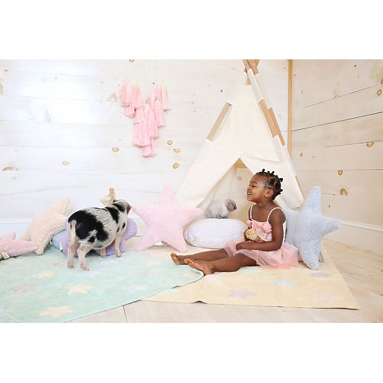 Covor pentru copii cu stele Tricolor Stars - Soft Mint