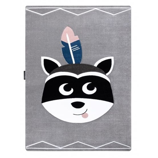 Covor pentru copii PETIT - Raccoon - gri