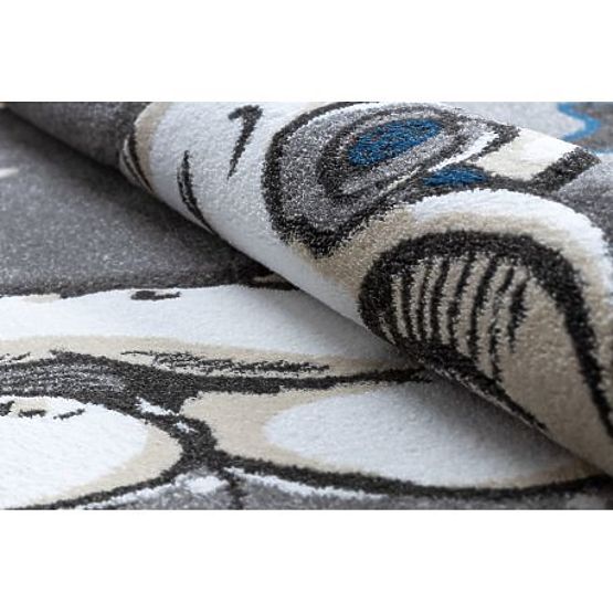 Covor rotund PETIT ELEFĂNȚEL, STELE, gri