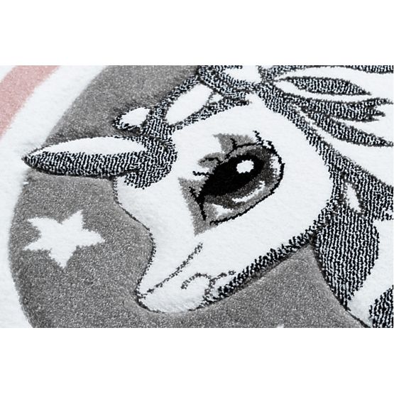 Covor rotund PETIT - Unicorn - gri