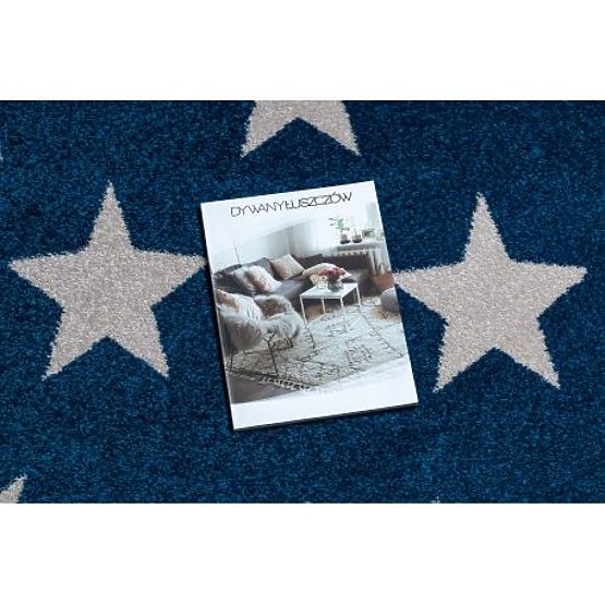 Covor rotund SKETCH - FA68 Trifoi marocan, Grilaj, albastru alb - Stele