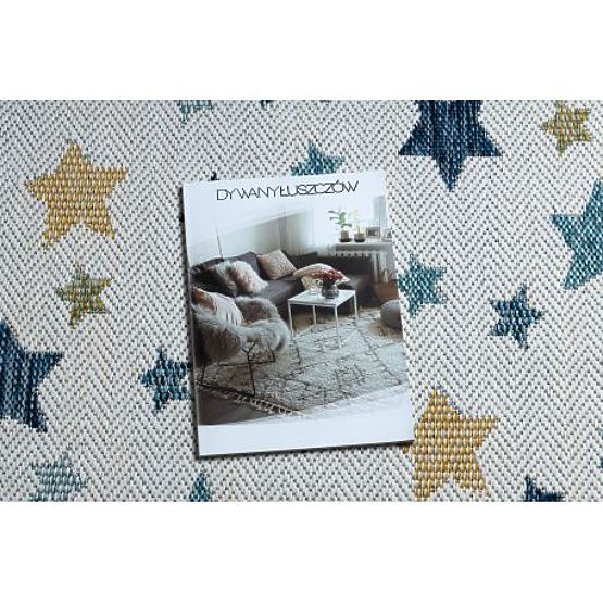 Covor SISAL COOPER Stele 22260 ecru / albastru închis