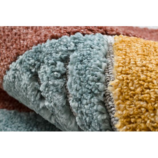 Covor YOYO GD55 gri/albastru - stele, rachetă pentru copii, structural, senzorial cu ciucuri