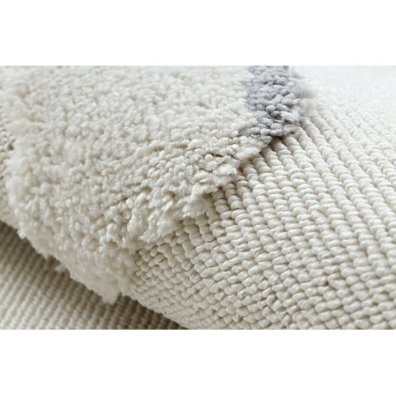 Covor YOYO GD62 alb / gri - Nori pentru copii, structural, senzorial Franjuri