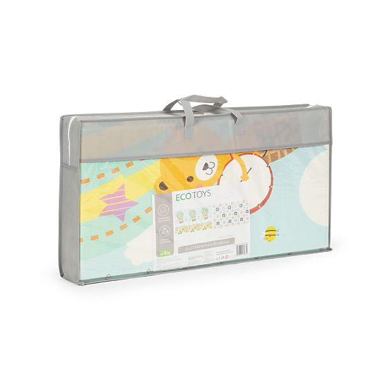 Covoraș educațional din spumă pliabil, față-verso, cu geantă mare ECOTOYS