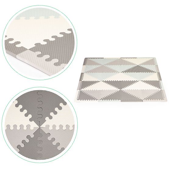 Covoraș educativ din spumă tip puzzle eva 20 bucăți 127x157cm ECOTOYS