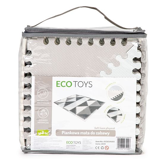 Covoraș educativ din spumă tip puzzle eva 20 bucăți 127x157cm ECOTOYS