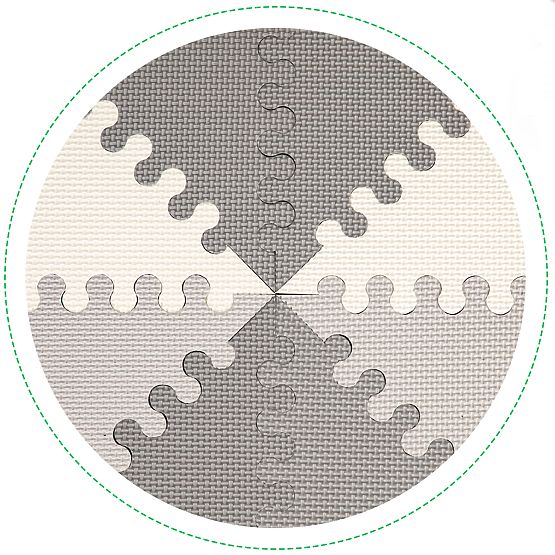 Covoraș educativ din spumă tip puzzle eva 20 bucăți 127x157cm ECOTOYS