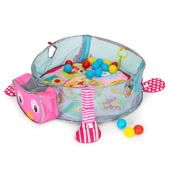 Covoraș educativ mare 3 în 1 cu țarc și 30 de mingi 0+ ECOTOYS