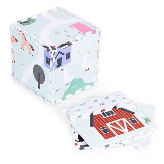 Covoraș mare din spumă EVA pentru copii Ferma 90,5x90,5 cm 21 bucăți ECOTOYS