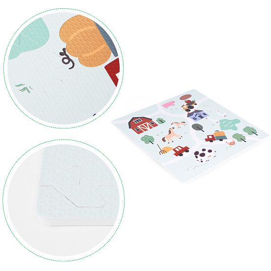 Covoraș mare din spumă EVA pentru copii Ferma 90,5x90,5 cm 21 bucăți ECOTOYS