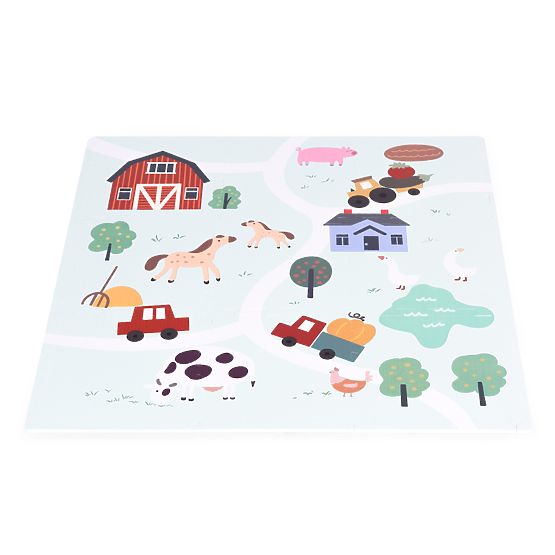 Covoraș mare din spumă EVA pentru copii Ferma 90,5x90,5 cm 21 bucăți ECOTOYS